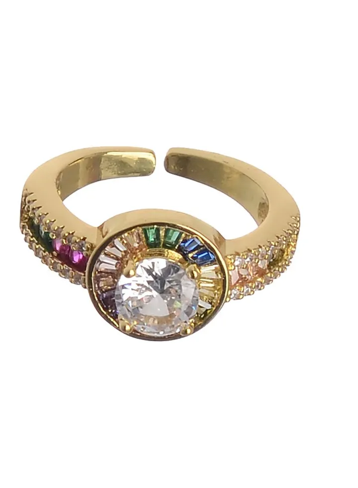 Gold Zircon Ring