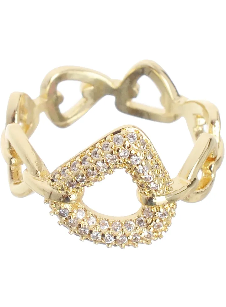 Gold Sparkle Rings - Size 16