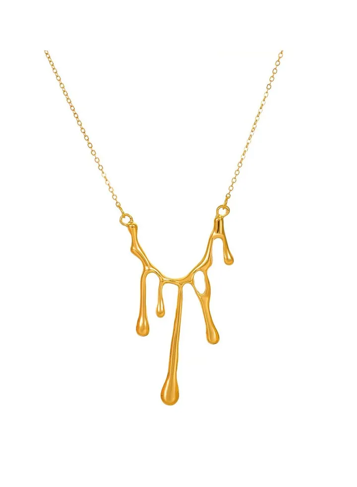 Drop Lava Shape Pendant Necklace