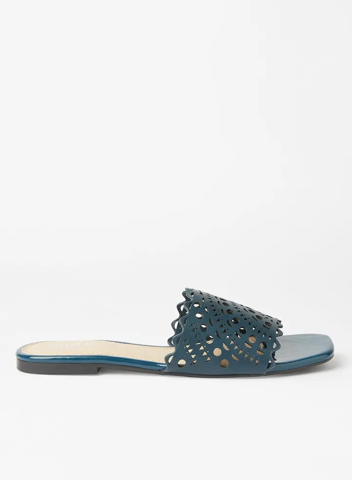 Casual Flat Slides Teal