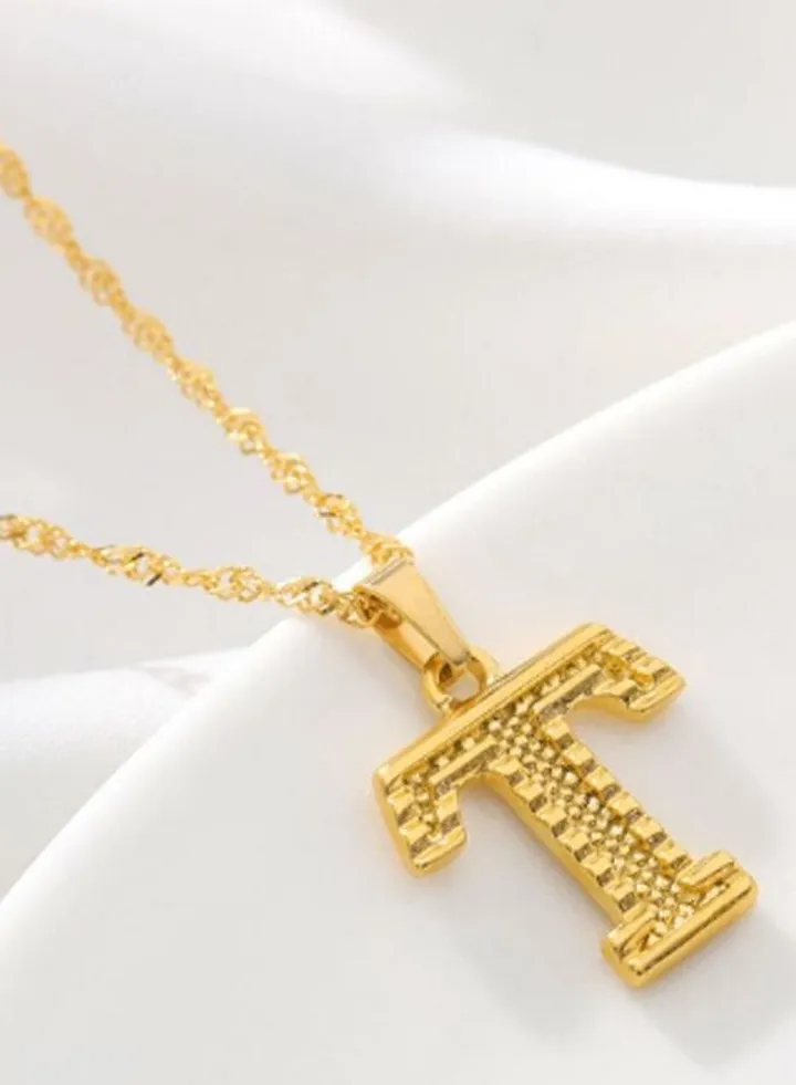 Fashion Letter Alphabet Jewelry Pendant Necklace for Women