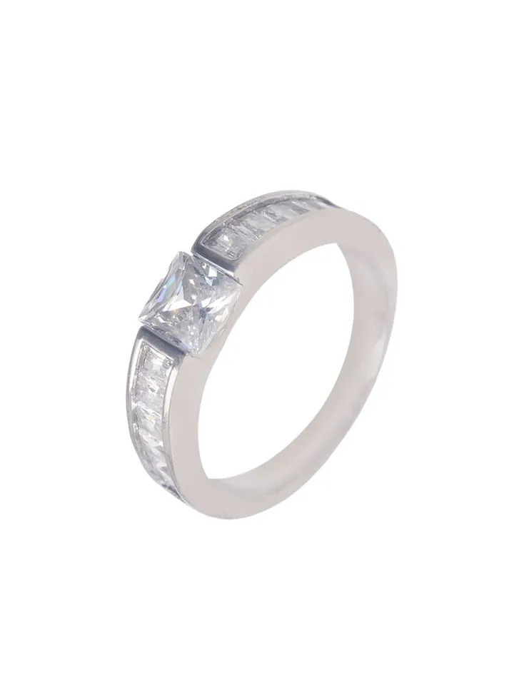 Silver Zircon Ring