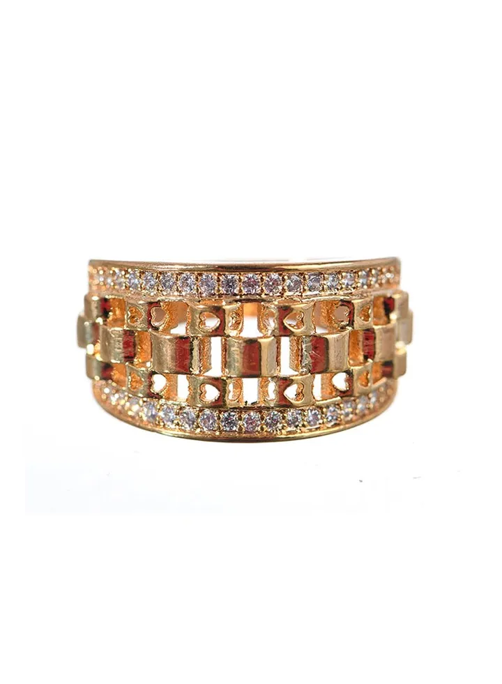 Ring with Gold Stones