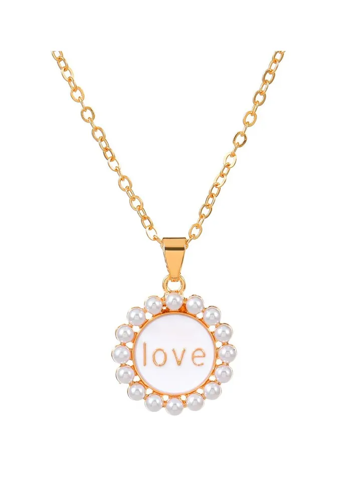 Vintage Alphabet Pearl Necklace