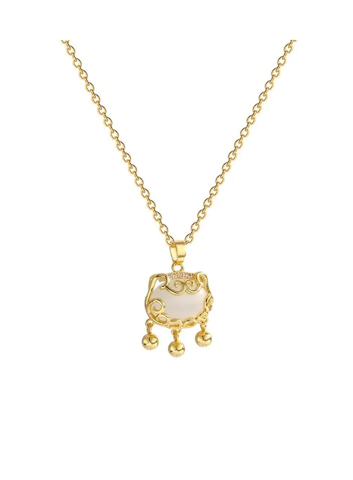 Safety lock element titanium steel necklace