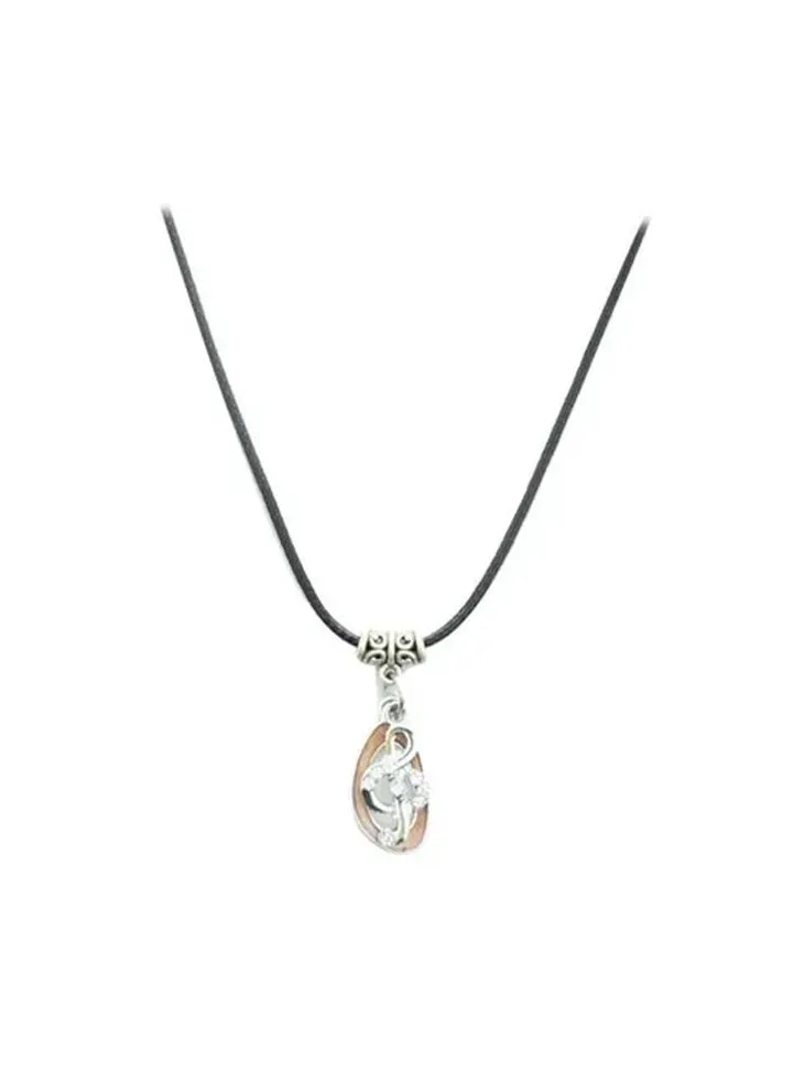Crystal Studded Pendant Necklace