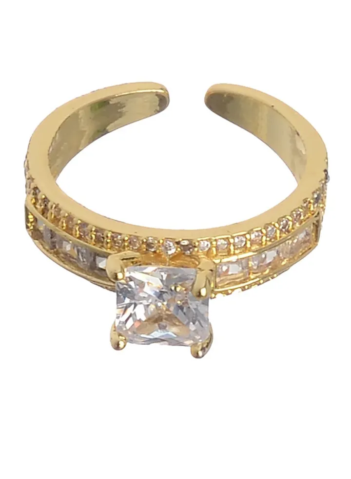Gold Zircon Ring