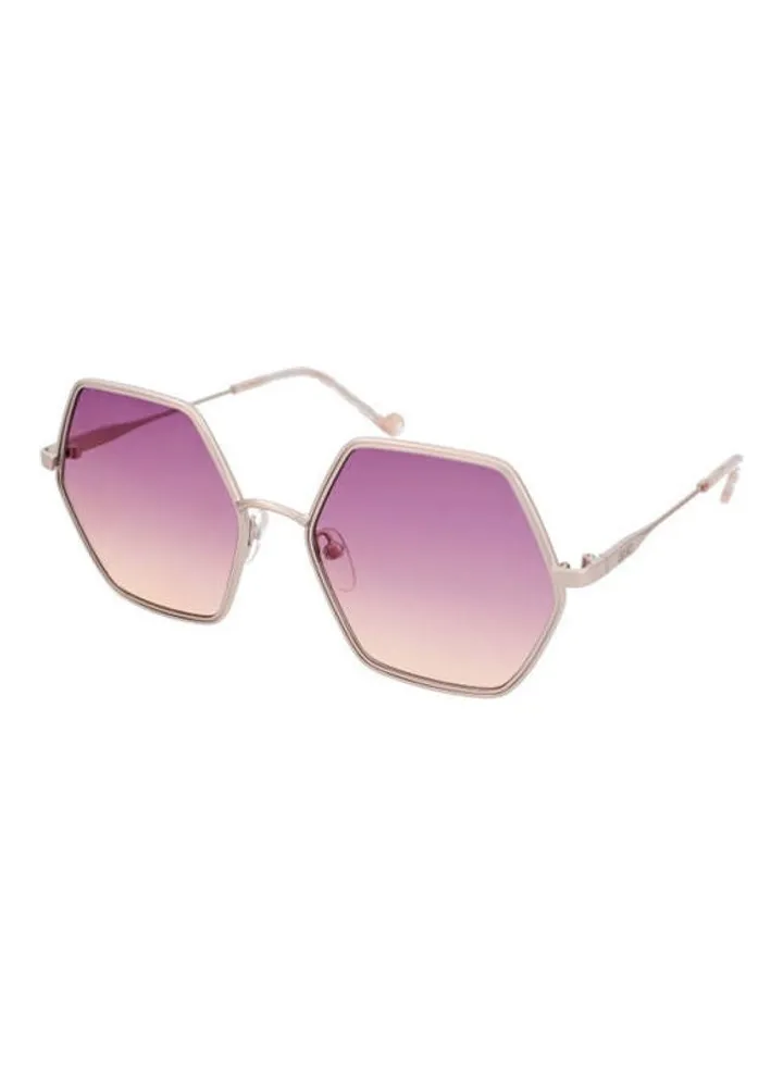 Women's Full Rim Hexagon Sun Glass lj118s