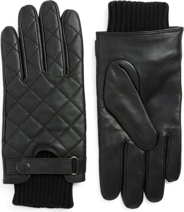 Barbour Quilted Leather Gloves