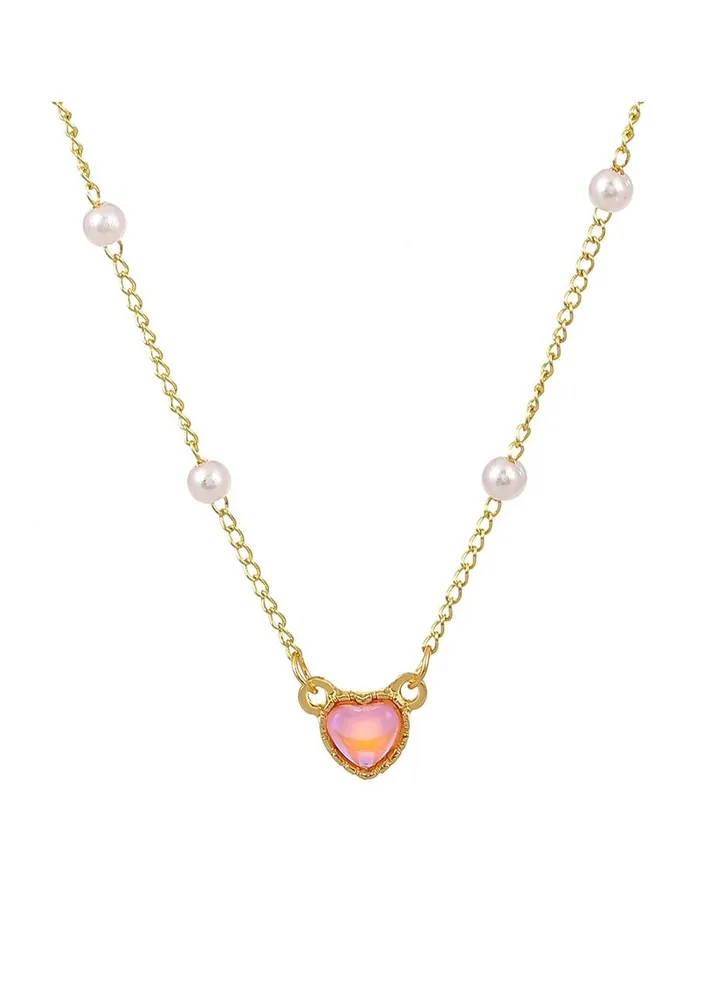 Heart Pearl Element Necklace