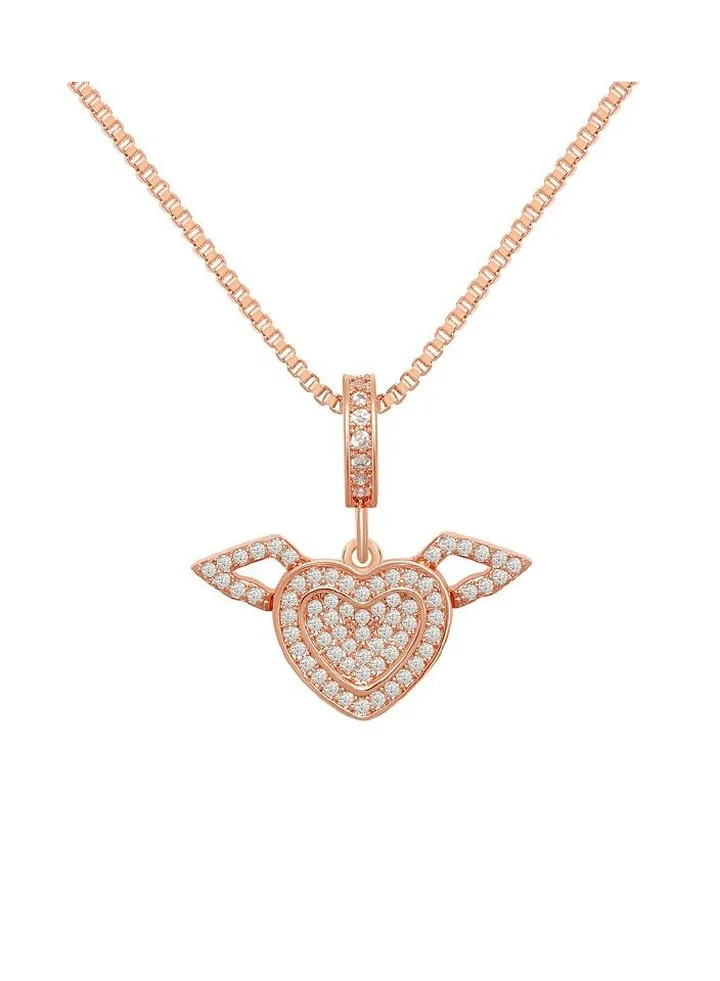 Double Heart Titanium Steel Necklace