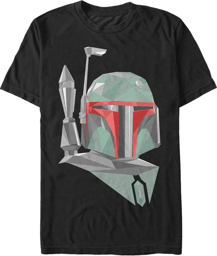 Men's Star Wars Geometric Boba Fett T-Shirt - Black - 2X Large