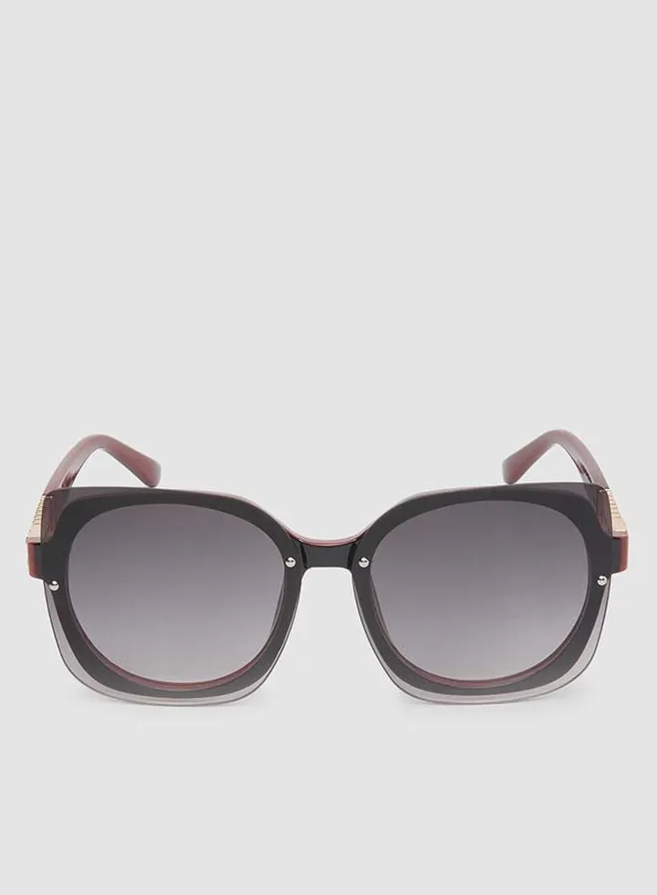 Women's Sunglass With Durable Frame Lens Color Grey Frame Color Maroon
