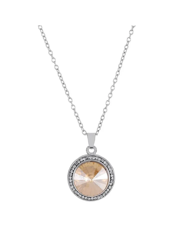 Vintage Zirconia Round Necklace