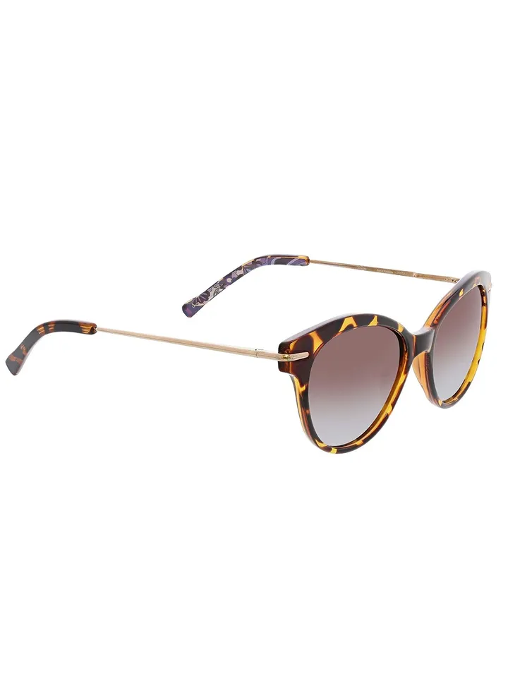 Vera Bradley Women's Shailee Polarized Cat Eye Sunglasses, Regal Rosette, 54 mm