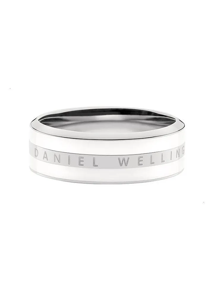 Stainless Steel Engraved Logo Band Ring For Women