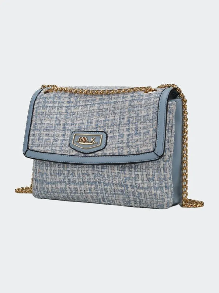 MKF Collection by Mia K Mackenzie Tweed Women’s Shoulder Handbag - Blue