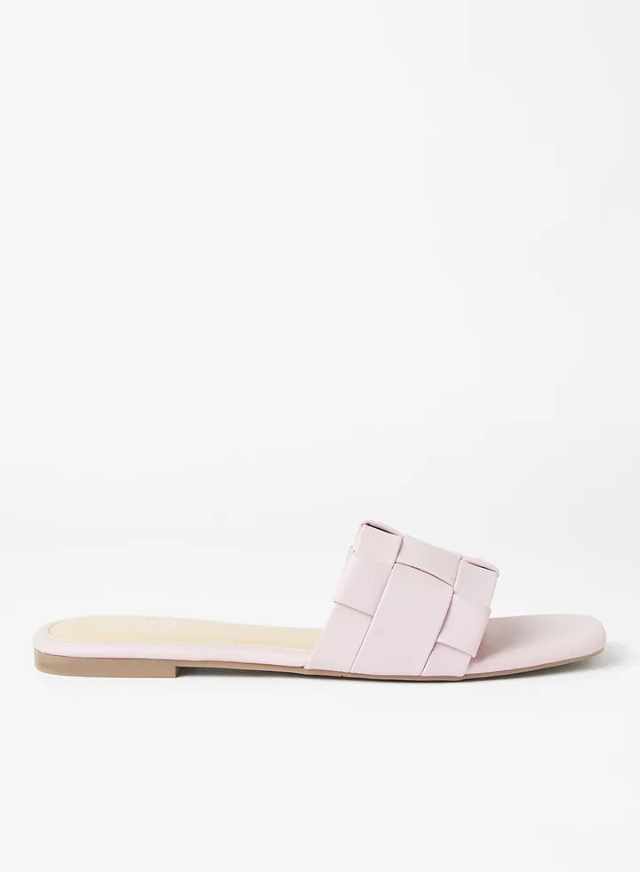 Casual Flat Slides Lilac