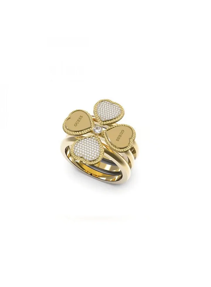 Multi Hearts White Ring