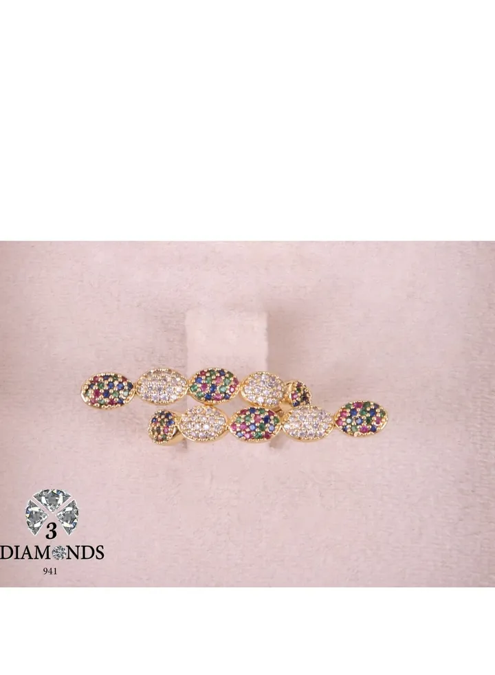 Women's Ring, Gold Plated, High Quality With Sparkling Zircon