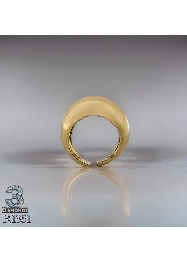 Women's Ring, Gold Plated, High Quality With Sparkling Zircon