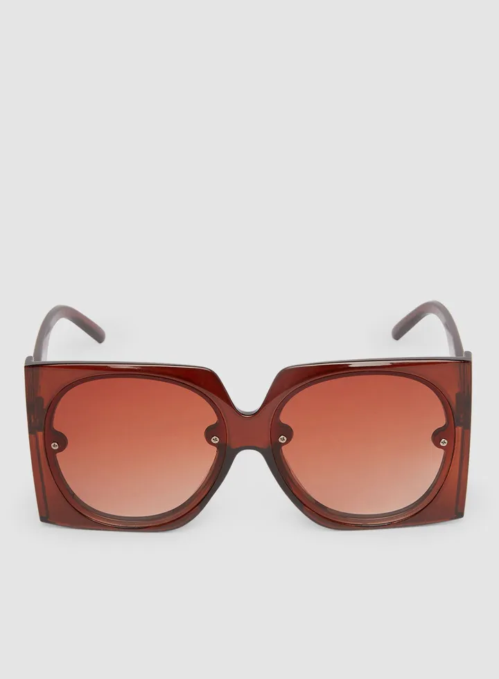 Women's Sunglass With Durable Frame Lens Color Brown Frame Color Brown