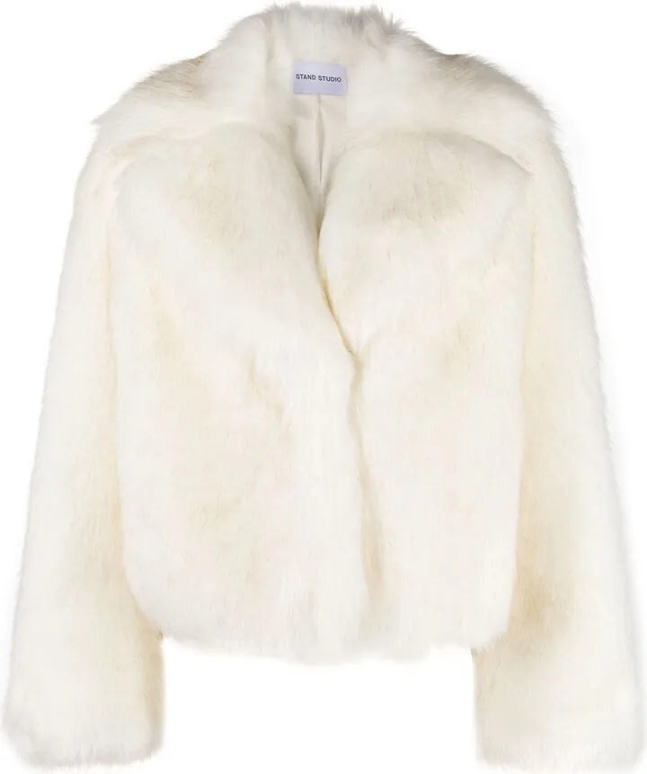 Samara faux-fur cropped jacket