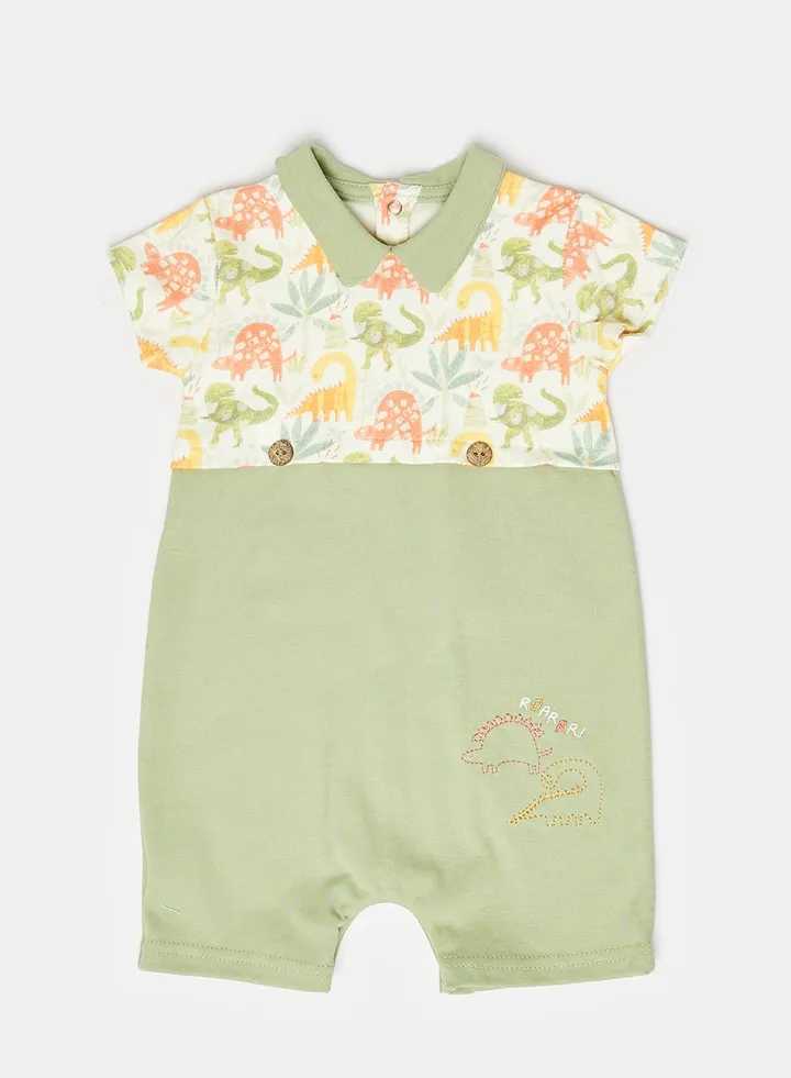 Dino cotton playsuit Baby uisex