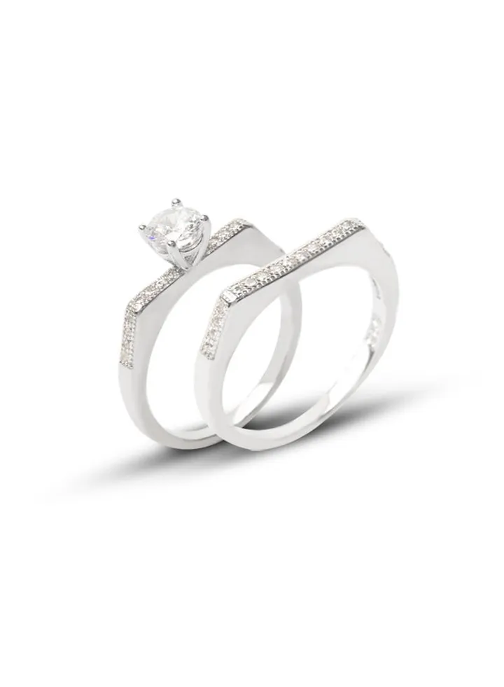 Silver Twins Ring