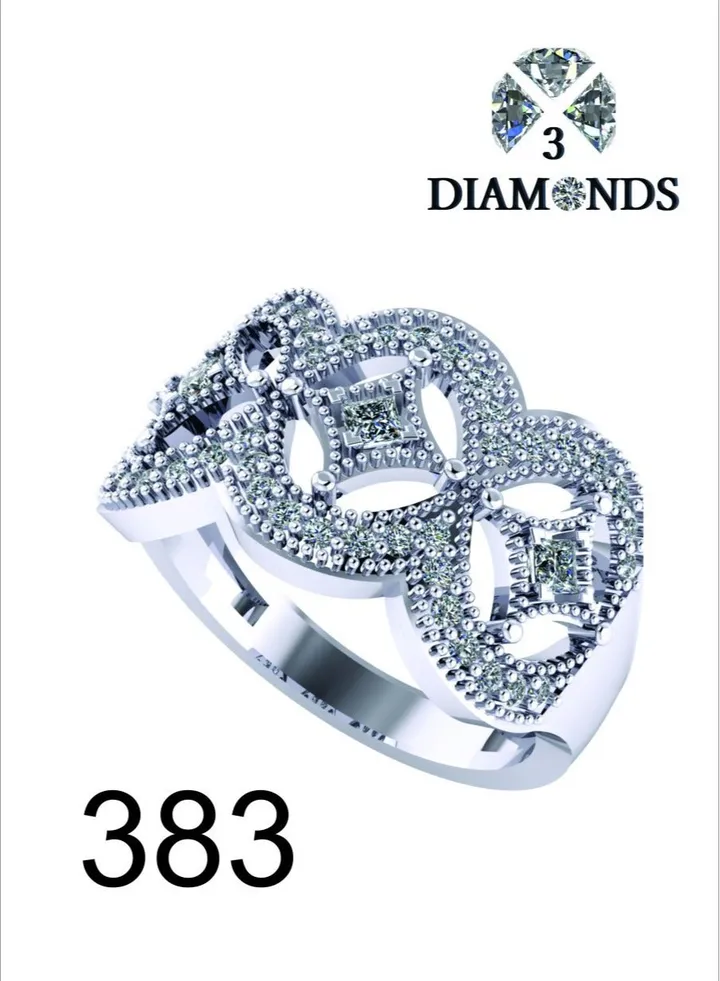Platinum Plated Ring For Women With Zircon Stone - Silver