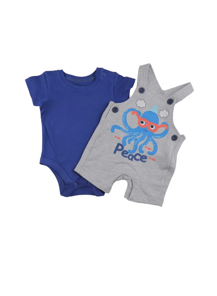 Baby Playsuit Printed with Bodysuit 2 pcs