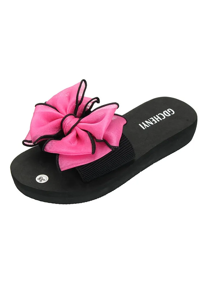 Designer Bow Slides Pink