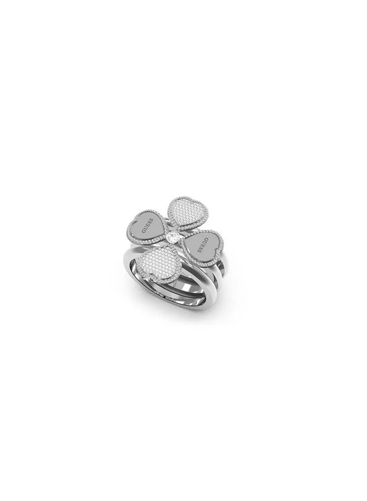 Multi Hearts White Ring