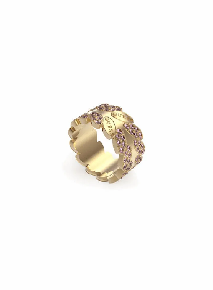 Wide Rose Leaf Ring