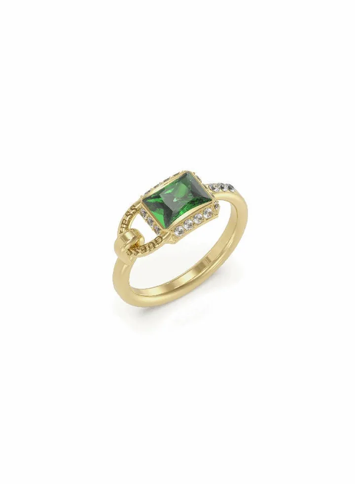 Emerald Padlock Ring