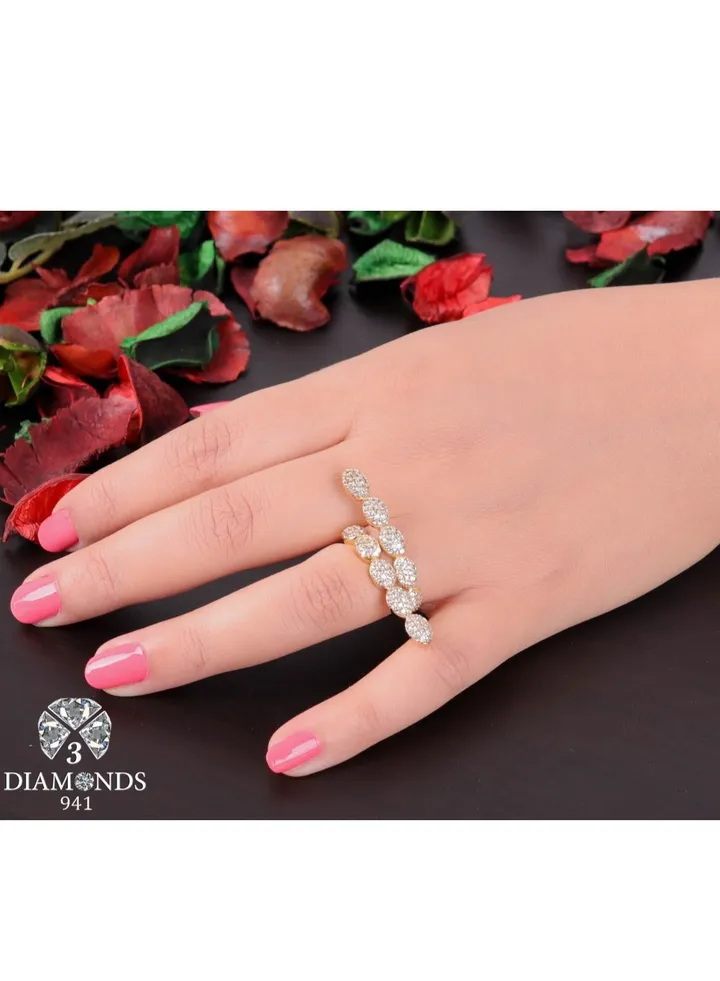 Women's Ring, Gold Plated, High Quality With Sparkling Zircon