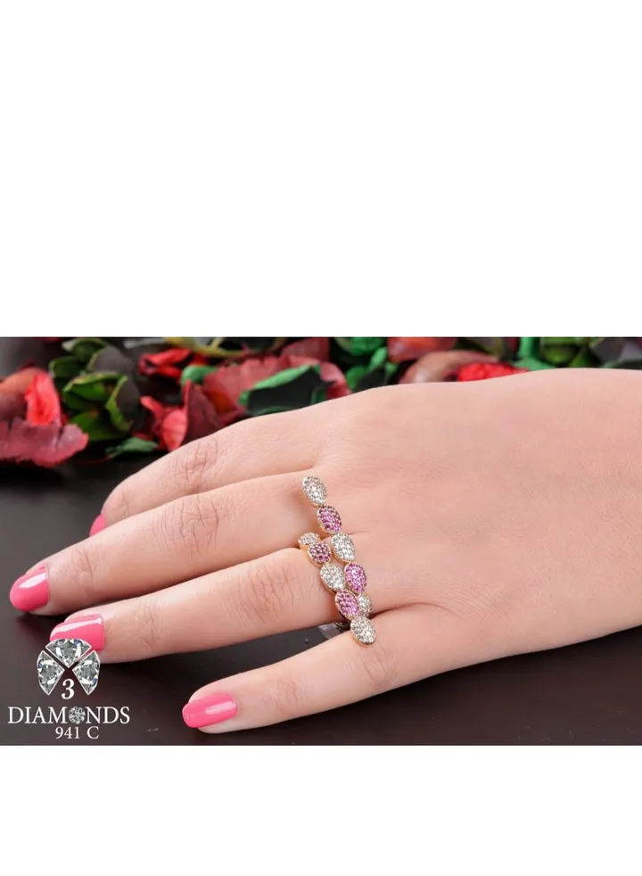 Women's Ring, Gold Plated, High Quality With Sparkling Zircon
