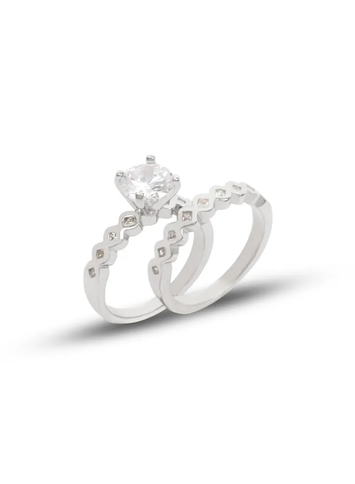 Silver Twins Ring