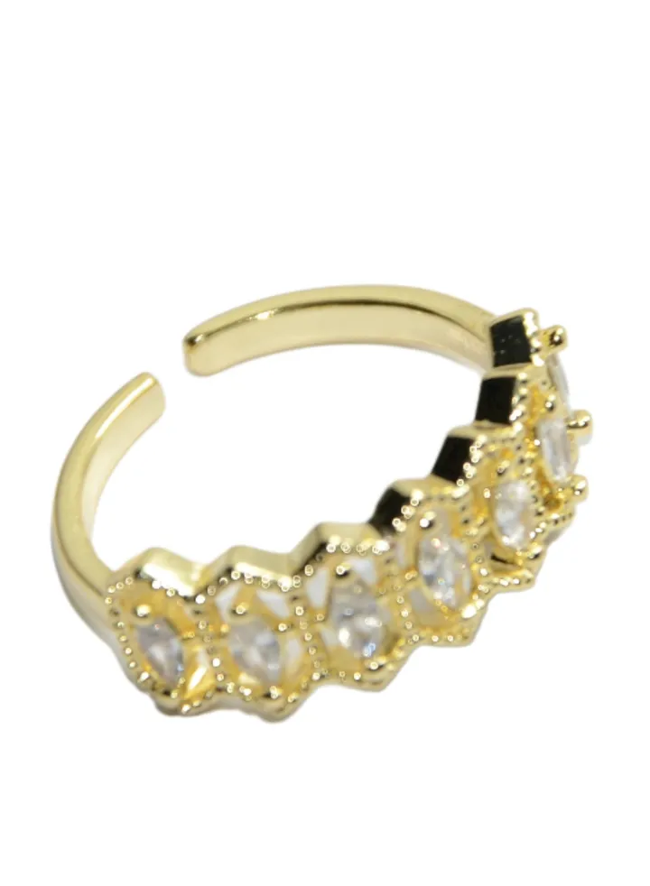 Ring Zircon Free Size For Women - Butterfly Shenoute - Golden Colour - GR-482