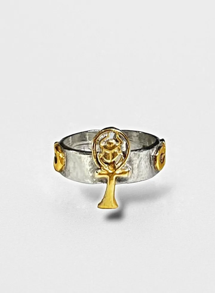Ankh scarab royal ring Golden age