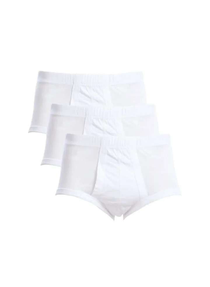 3-Piece Cotton Brief Set White