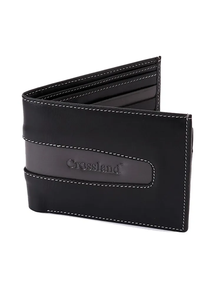 Genuine Leather Wallet Black / Grey
