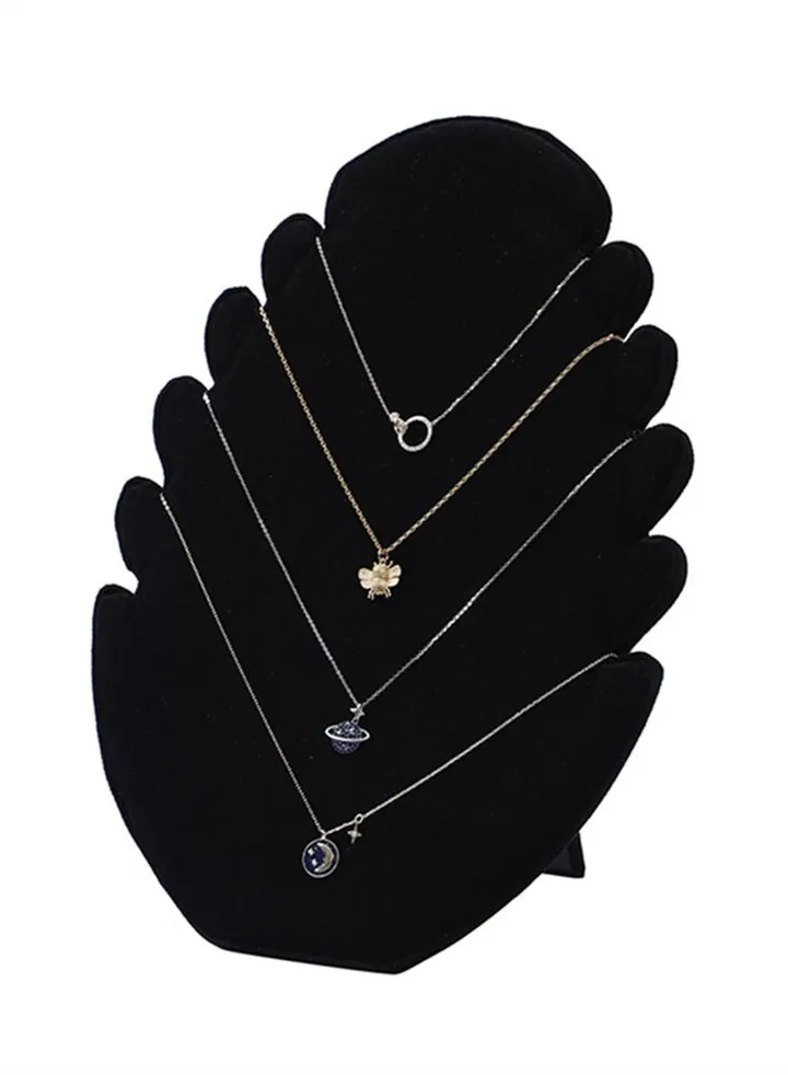 Necklace Jewelry Display Stand Velvet Jewelry Easel, Pendants Bracelets Chains Organizer Holder