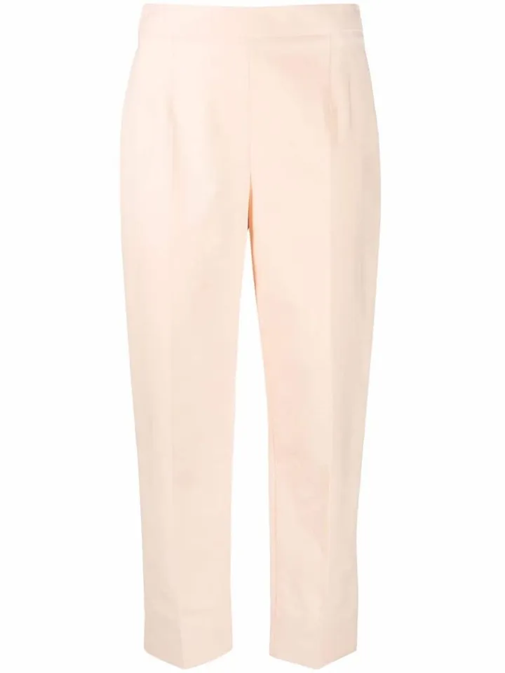 High-Waisted Crop Trousers