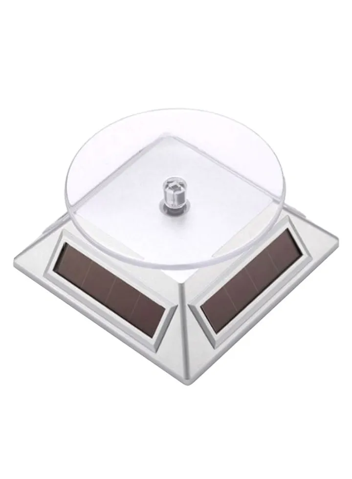 LED Lights Solar Rotating Jewelry Display Stand