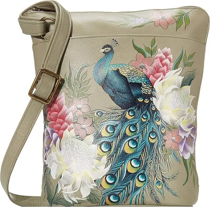 Anuschka Two Sided Zip Travel Organizer 493 (Regal Peacock) Cross Body Handbags