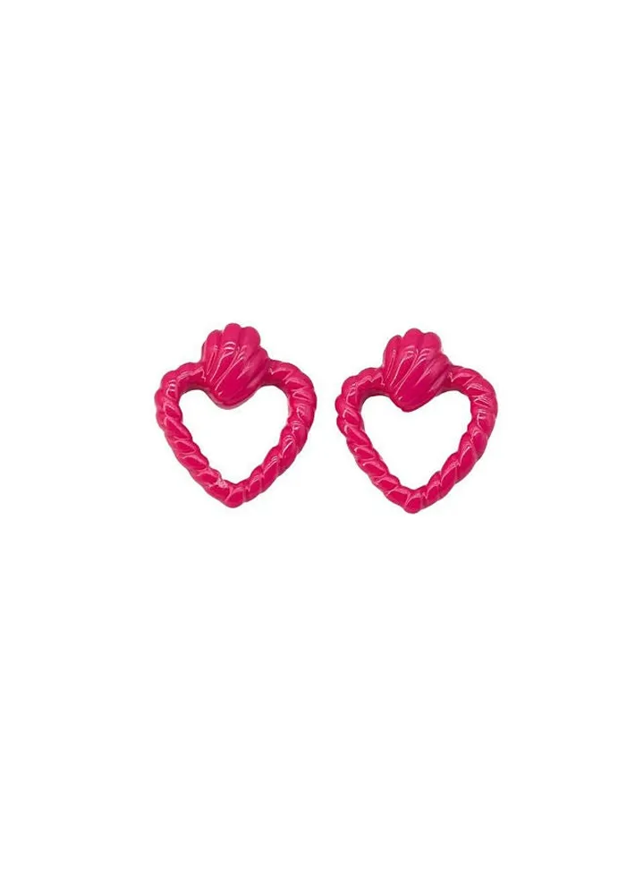 triangle Earring Of Fluffy Women's Accessories-Pink