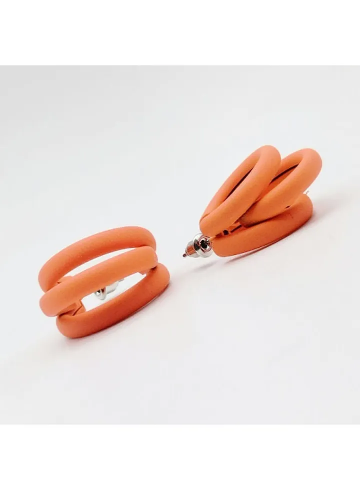 Trouble Lines Earring Of Fluffy Women's Accessories-Orange