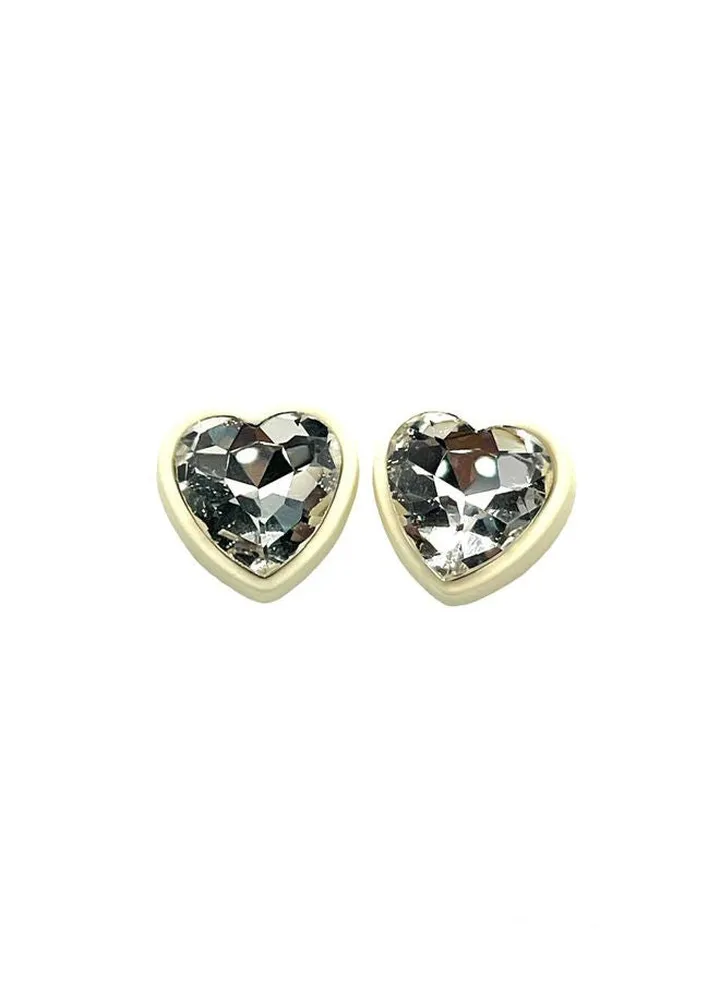Heart Crystal Earring Of Fluffy Women's Accessories-White
