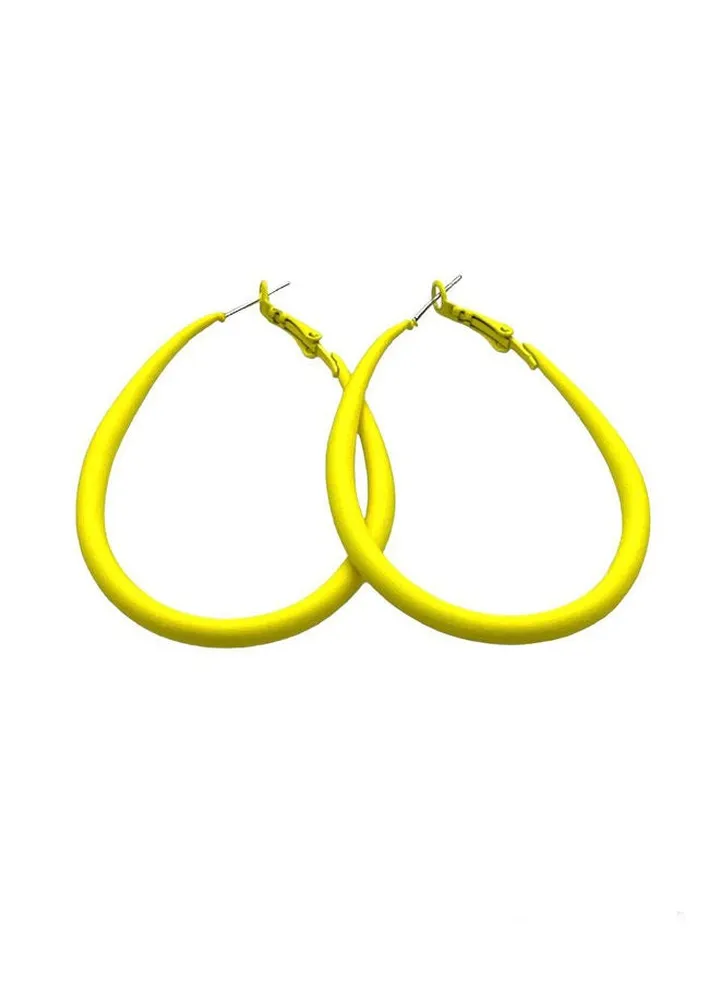 Egg Shape Earring Of Fluffy Women's Accessories-Yellow